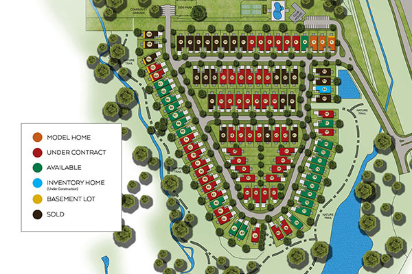 Grandview Site Map of 106 Single Family Homes